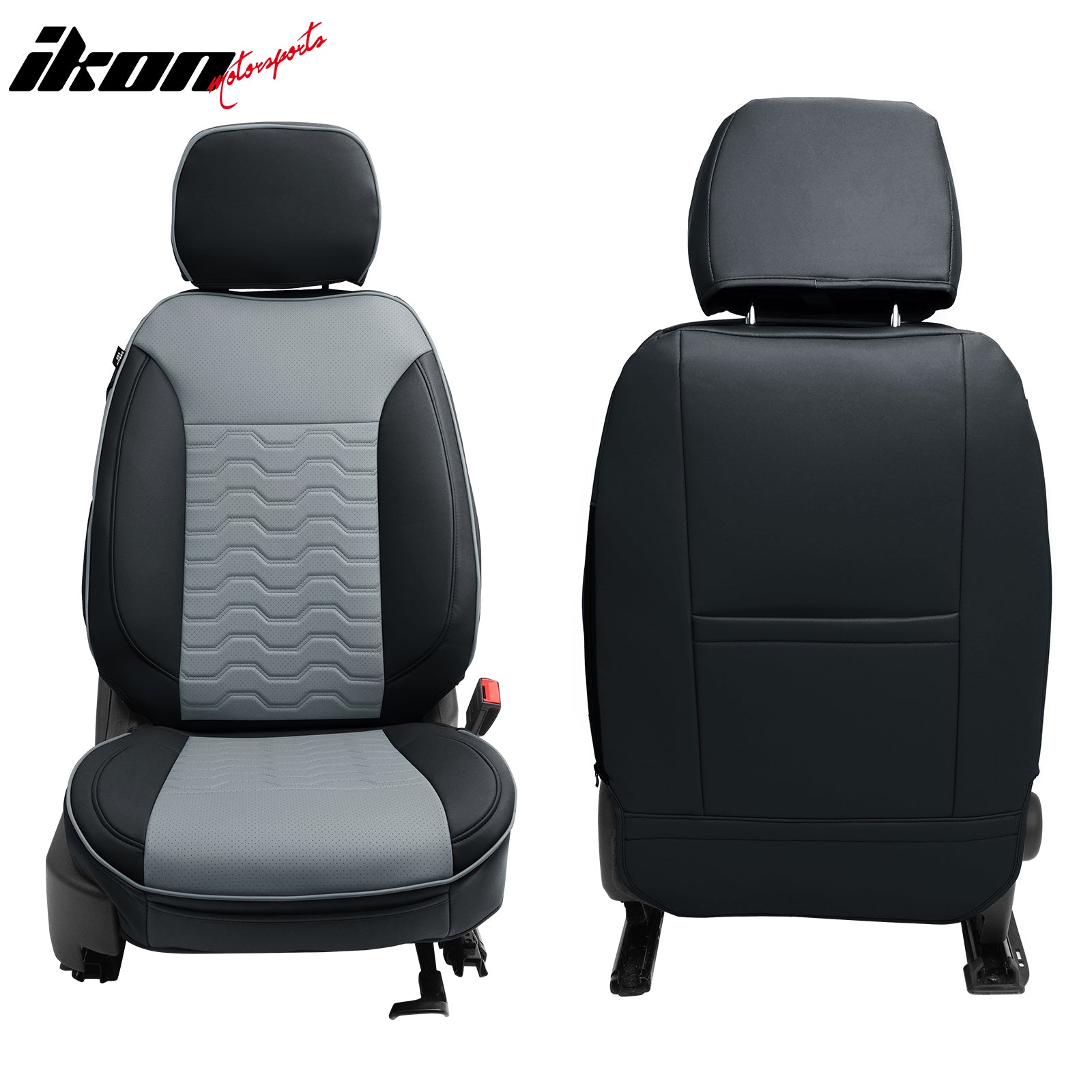 Fits 19-26 Silverado Sierra 1500 2500HD 3500HD Seat Covers Full Set Black& Gray