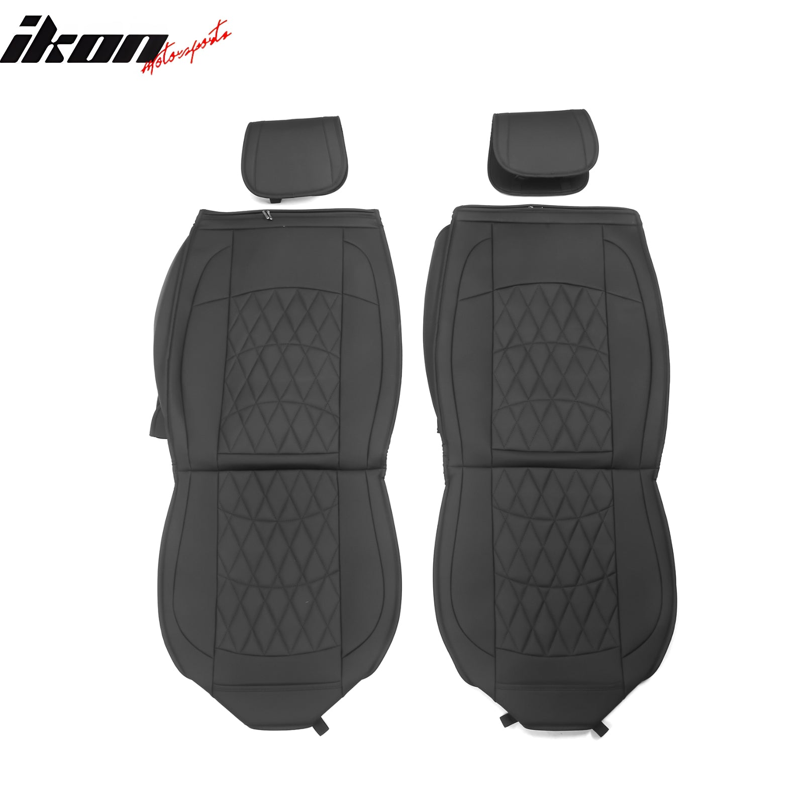 IKON MOTORSPORTS, Full Set Car Seat Covers Compatible with 2009