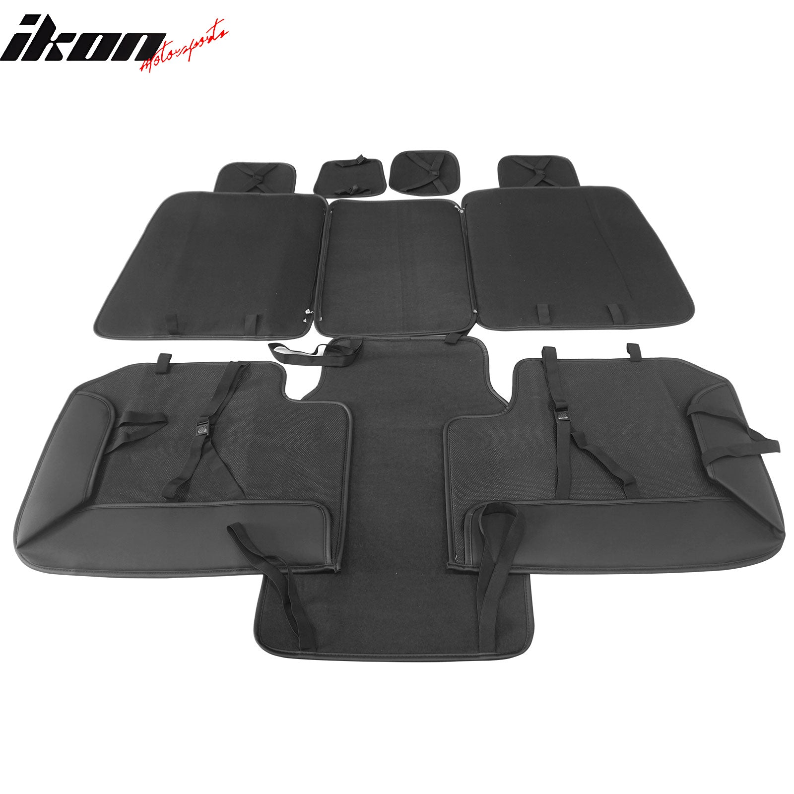 Fits 09-23 Ford F150 Crew Cab Pickup Seat Covers PU Leather 5 Seats Set