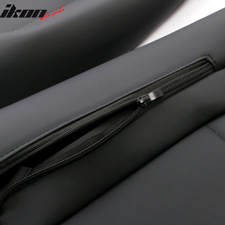 IKON MOTORSPORTS Seat Covers Compatible with 2017-2023 Subaru Crosstrek & Impreza Hatchback, Waterproof PU Leather 5-Seat Driver Passenger Seat Cushion Protector Cover 12PCS