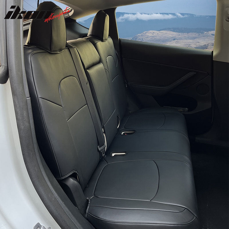 Fits 20-24 Tesla Model Y 4DR 5-Seat Seat Covers Cushion Protector Leather