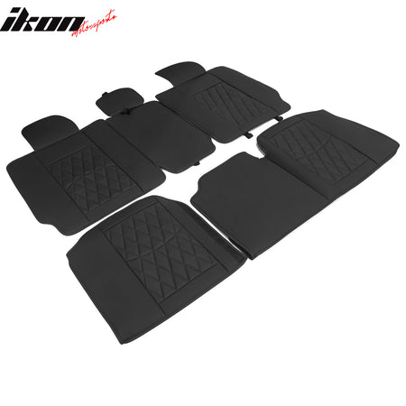 Fits 08-23 Toyota Tundra Full Set Seat Covers Front Back Row PU Leather
