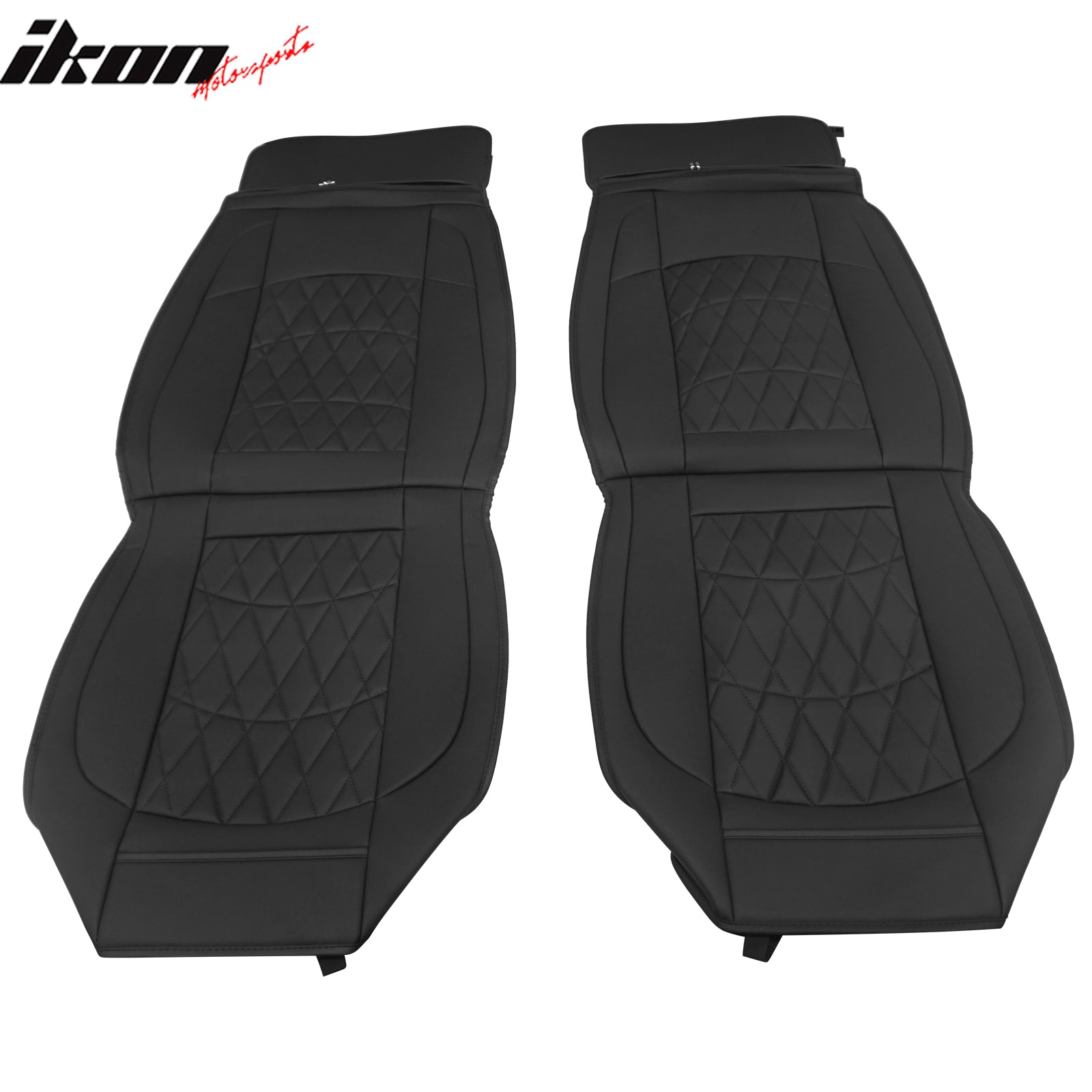 Fits 08-23 Toyota Tundra Black Full Set Seat Covers Front Back Row PU Leather