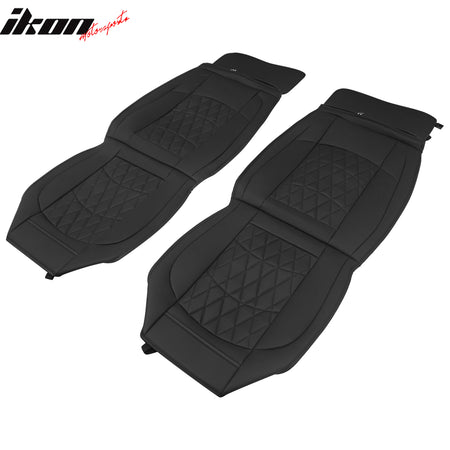 Fits 08-23 Toyota Tundra Black Full Set Seat Covers Front Back Row PU Leather