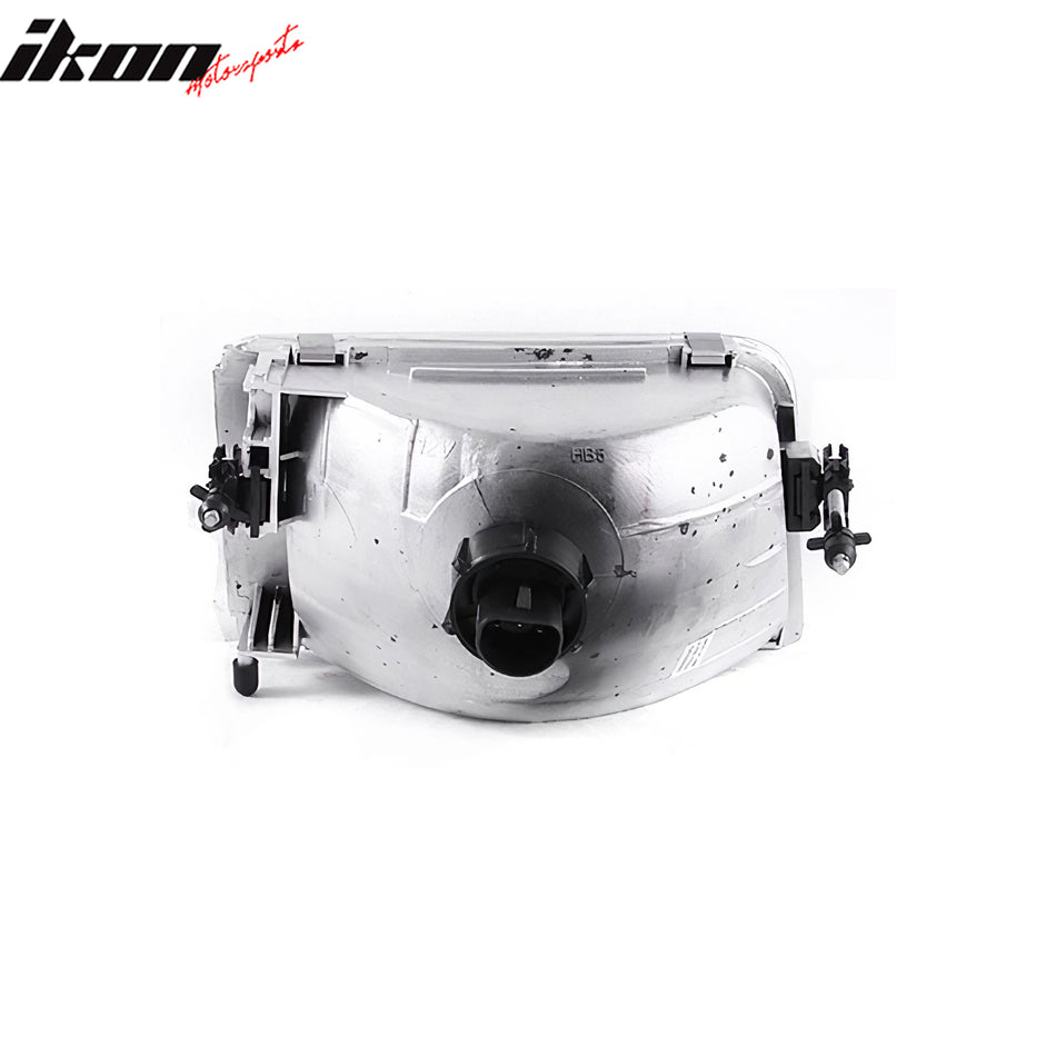 IKON MOTORSPORTS Head Lamps, Compatible with 1993-1997 Ford Ranger, Crystal Front Bumper Driving Headlights Assembly Replacement, Pair