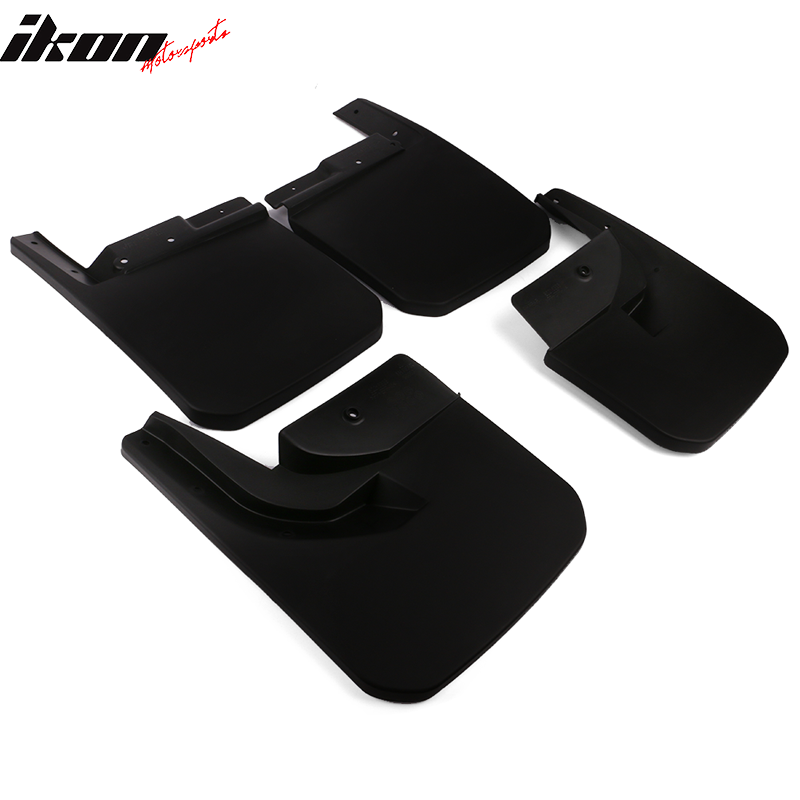 Mud Guards Compatible With 2018-2019 Jeep Wrangler, Mud Flaps Splash Guard Mudguard Mudflaps 4Pc PP by IKON MOTORSPORTS