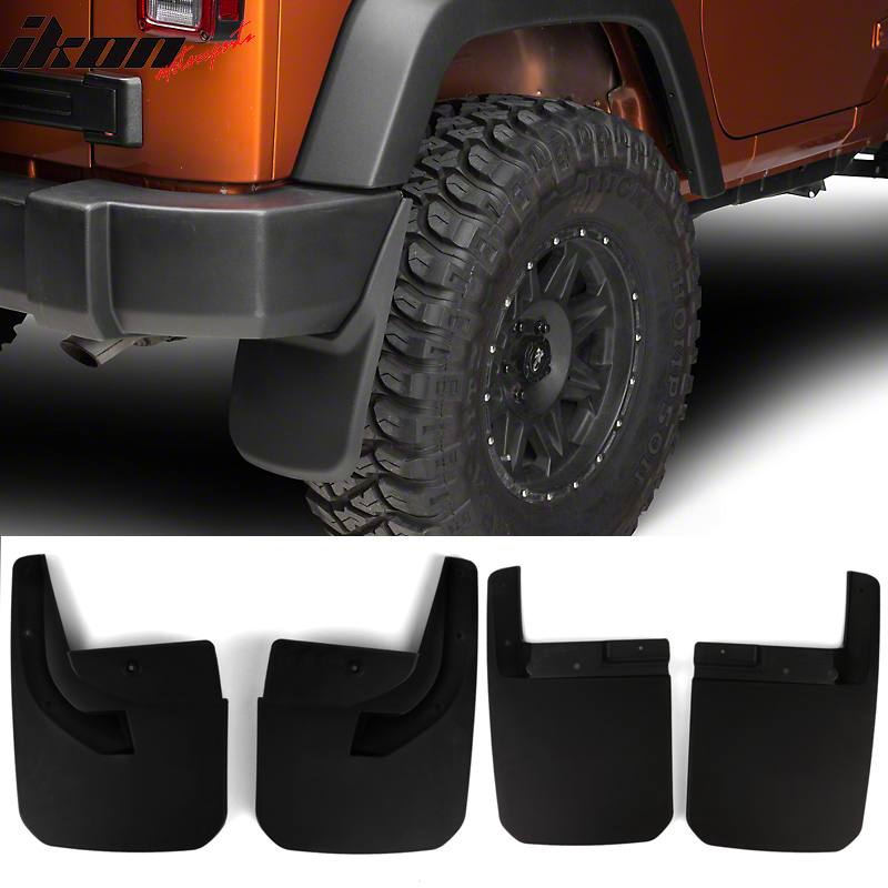 2018-2019 Jeep Wrangler JL JLU 4PCS Front Rear Splash Guard Flares PP