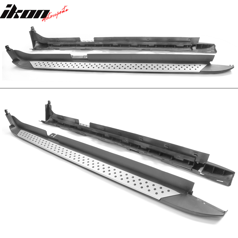 Fits 11-17 BMW X3 F25 OE Style Silver Running Board Side Step Nerf Bars In Pair