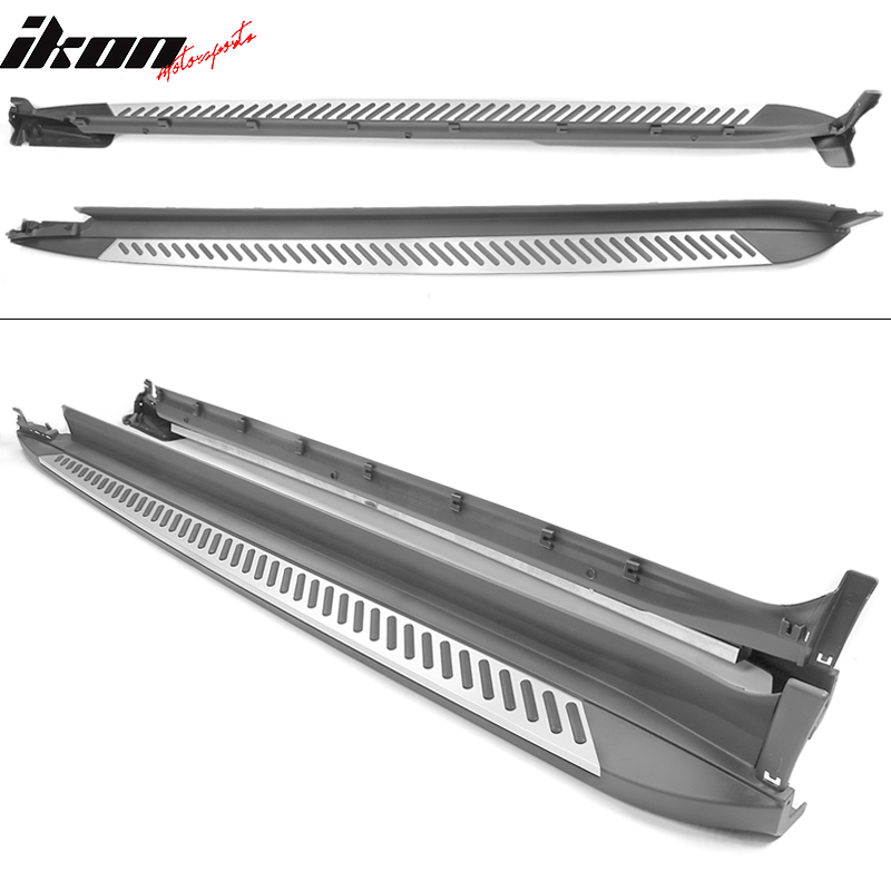 IKON MOTORSPORTS Side Step Bars Compatible With 2018-2023 BMW X3, Polish Aluminum Running Board Bar Foot Pedal