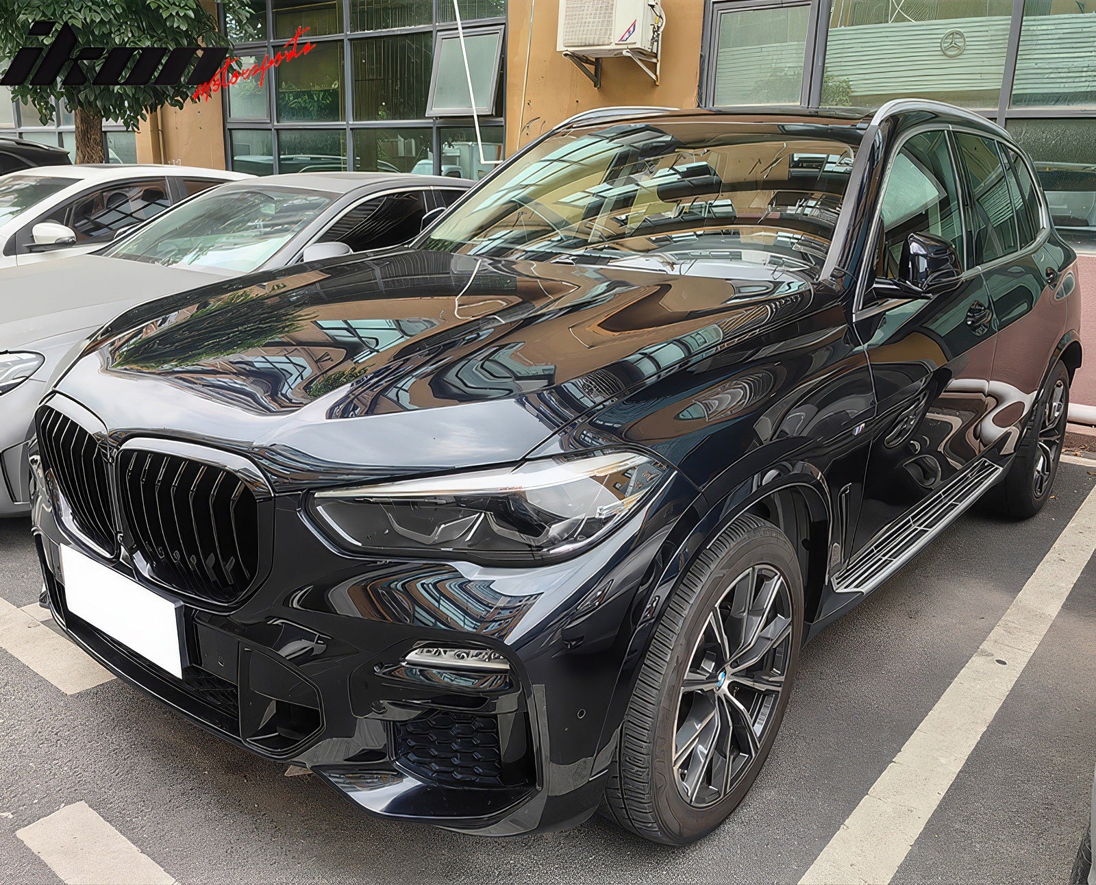 IKON MOTORSPORTS Side Step Bars Compatible With 2019 2025 BMW G05 X5 Factory Style Polish Aluminum Running Board Bar Foot Pedal 2020 2021 2022 Ikon Motorsports