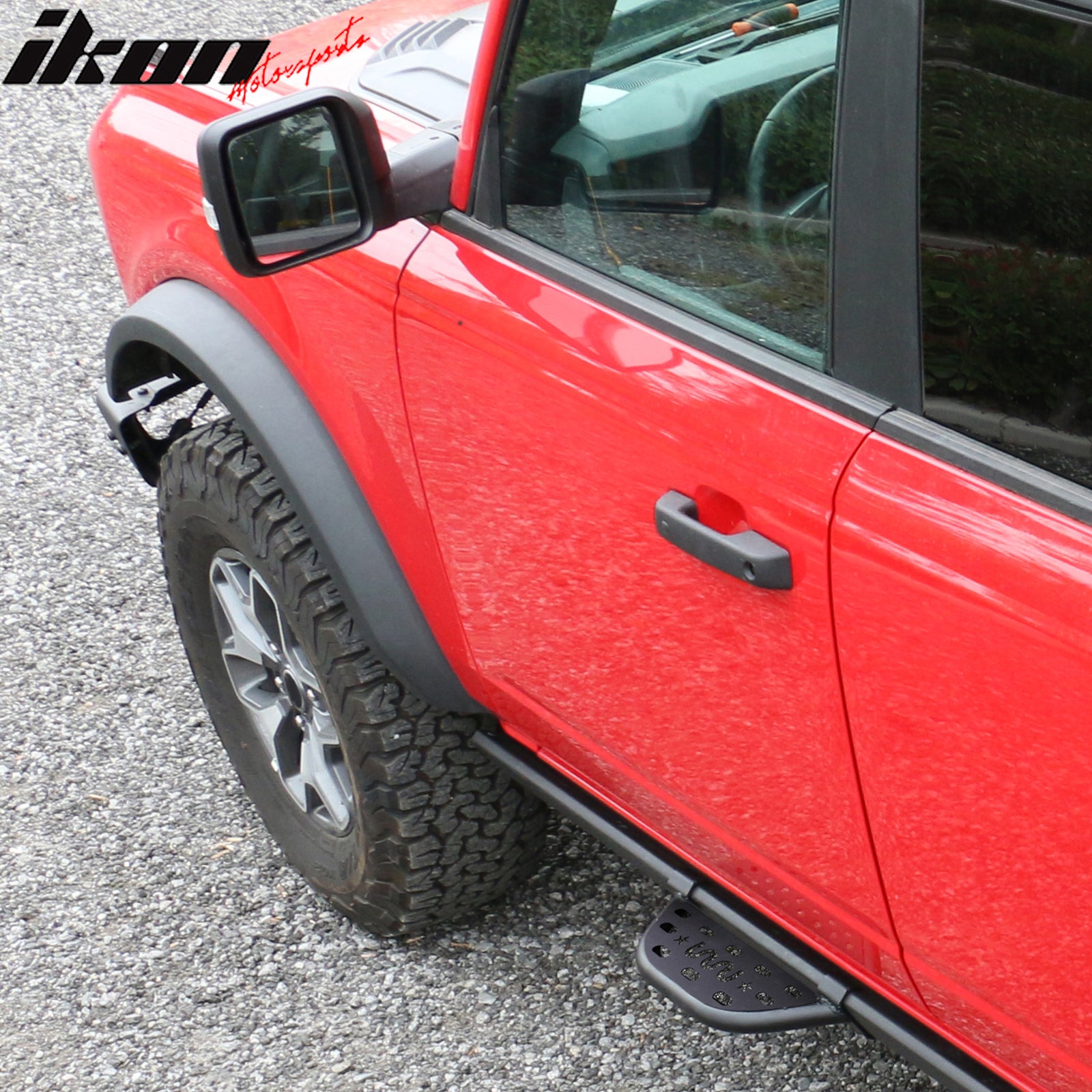 IKON MOTORSPORTS, Rock Rail Side Steps Compatible With 2021-2025