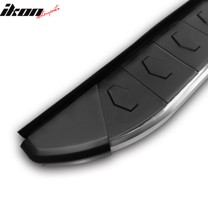 IKON MOTORSPORTS, Running Board Compatible With 2016-2022 Honda Pilot, Factory Style Black Side Step Nerf Bar Pair Aluminum, 2017 2018 2019 2020 2021 2022