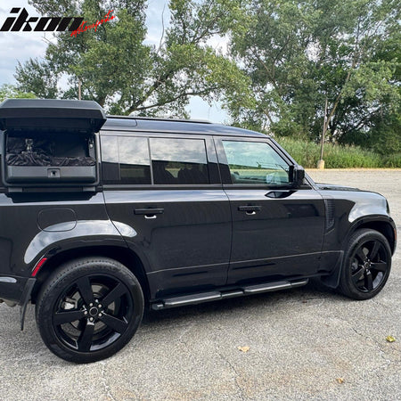 Fits 20-26 Land Rover Defender 110 130 OE Style Running Boards Black Aluminum