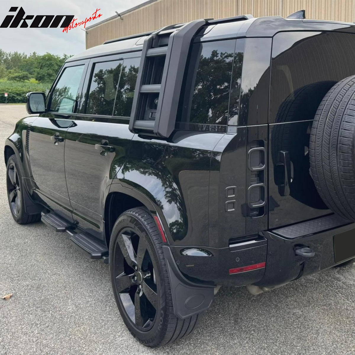 Fits 20-26 Land Rover Defender 110 130 OE Style Running Boards Black Aluminum