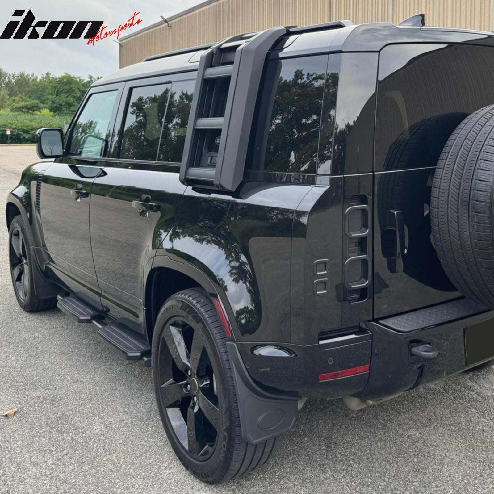 Fits 20-26 Land Rover Defender 110 130 OE Style Running Boards Black Aluminum
