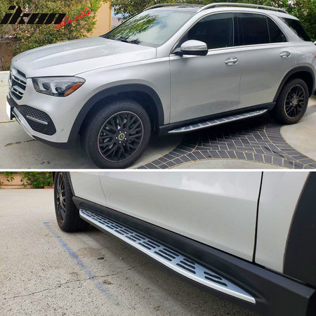 IKON MOTORSPORTS, Running Board Compatible With 2020-2025 Mercedes-Benz W167 V167 GLE SUV Class (Not Fit Coupe), Factory Style Side Step Nerf Bar Pair