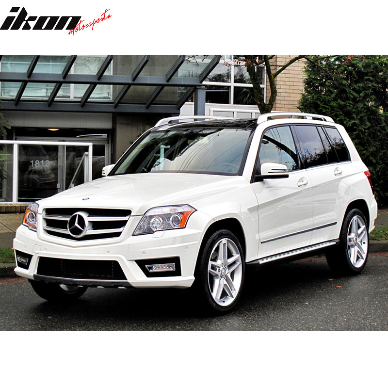 Running Board Compatible With 2010-2015 Mercedes-Benz GLK350 GLK250 , Factory Style Aluminum Polish aluminum Side Step Bars Extensions by IKON MOTORSPORTS
