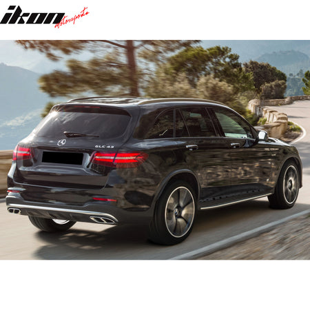 Running Board Compatible With 2016-2022 Mercedes Benz X253 GLC Class, Factory Style Side Step Nerf Bar Side Step Rails by IKON MOTORSPORTS, 16 17