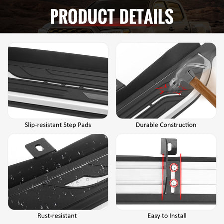 Fits 26-27 Toyota RAV4 26 OE Style Running Boards Side Step Nerf Bars Aluminum