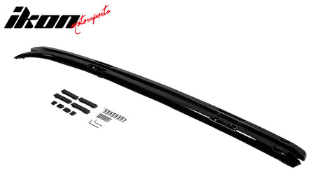 Fits 12-16 Honda CR-V CRV OE Style Roof Rack Side Rail ABS Gloss Black Pair