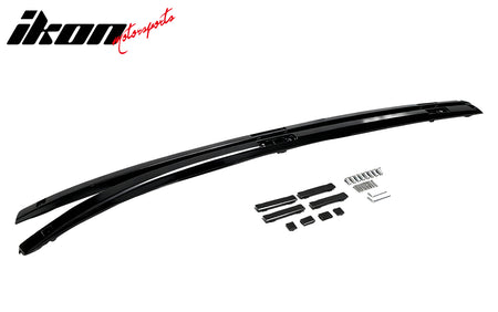 Fits 12-16 Honda CR-V CRV OE Style Roof Rack Side Rail ABS Gloss Black Pair