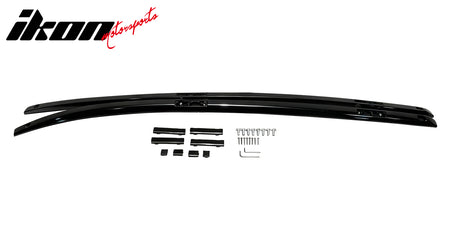 Fits 12-16 Honda CR-V CRV OE Style Roof Rack Side Rail ABS Gloss Black Pair