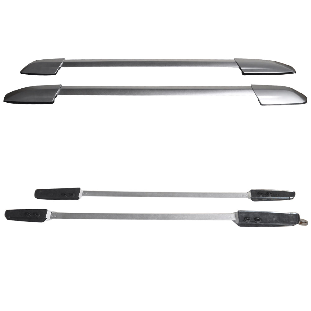 Roof Rack Cross Bars Compatible With 2008-2013 TOYOTA HIGHLANDER, Factory Style Silver Roof Top Bar Luggage Carrier by IKON MOTORSPORTS, 2009 2010