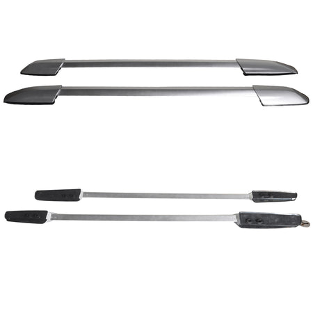 Roof Rack Cross Bars Compatible With 2008-2013 TOYOTA HIGHLANDER, Factory Style Silver Roof Top Bar Luggage Carrier by IKON MOTORSPORTS, 2009 2010