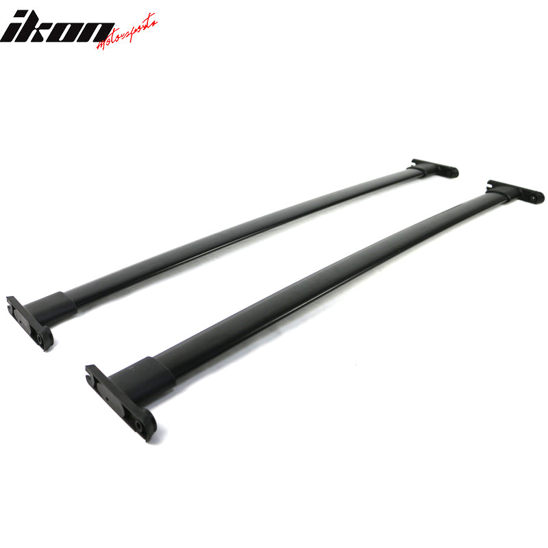 Cross Bars Compatible With 2011-2015 Ford Explorer,2013-2015 Ford Police Interceptor Utility  Aluminum Black Roof Top Bar Luggage Carrier by IKON MOTORSPORTS, 2012 2013 2014