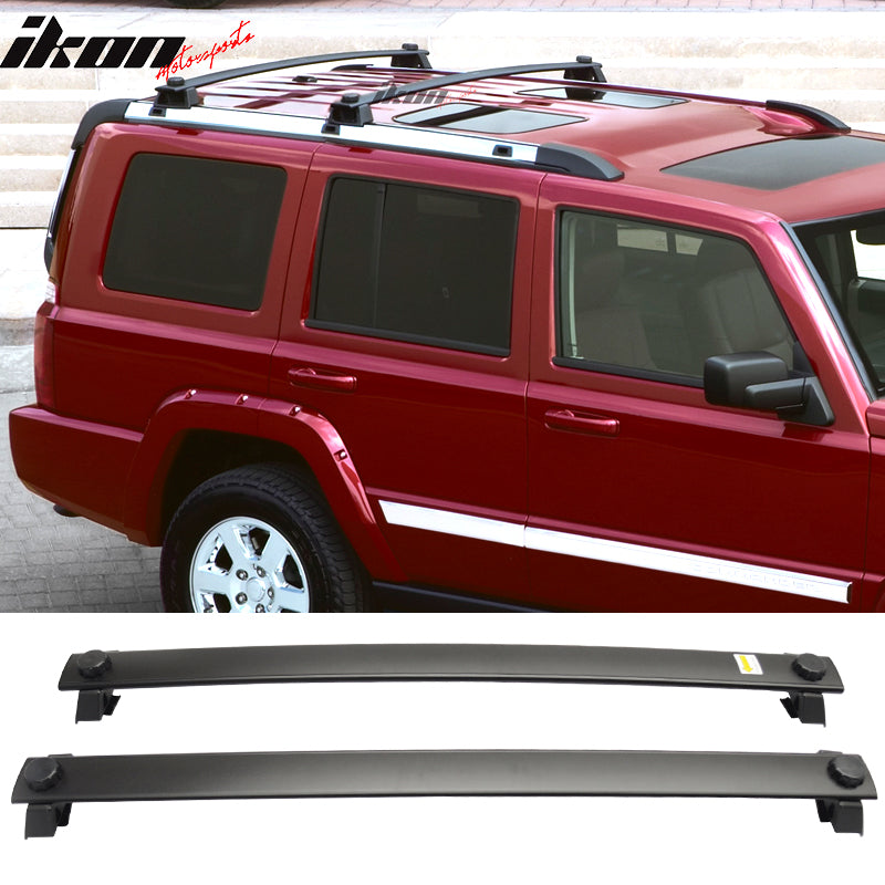 2006-2010 Jeep Commander OE Style Black Roof Rack Cross Bar Aluminum