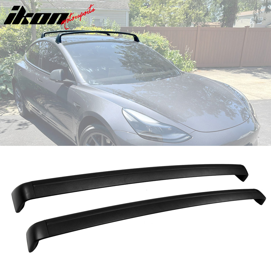 2017-2023 Tesla Model 3 OE Style Top Roof Rack Cross Bars Aluminum ABS