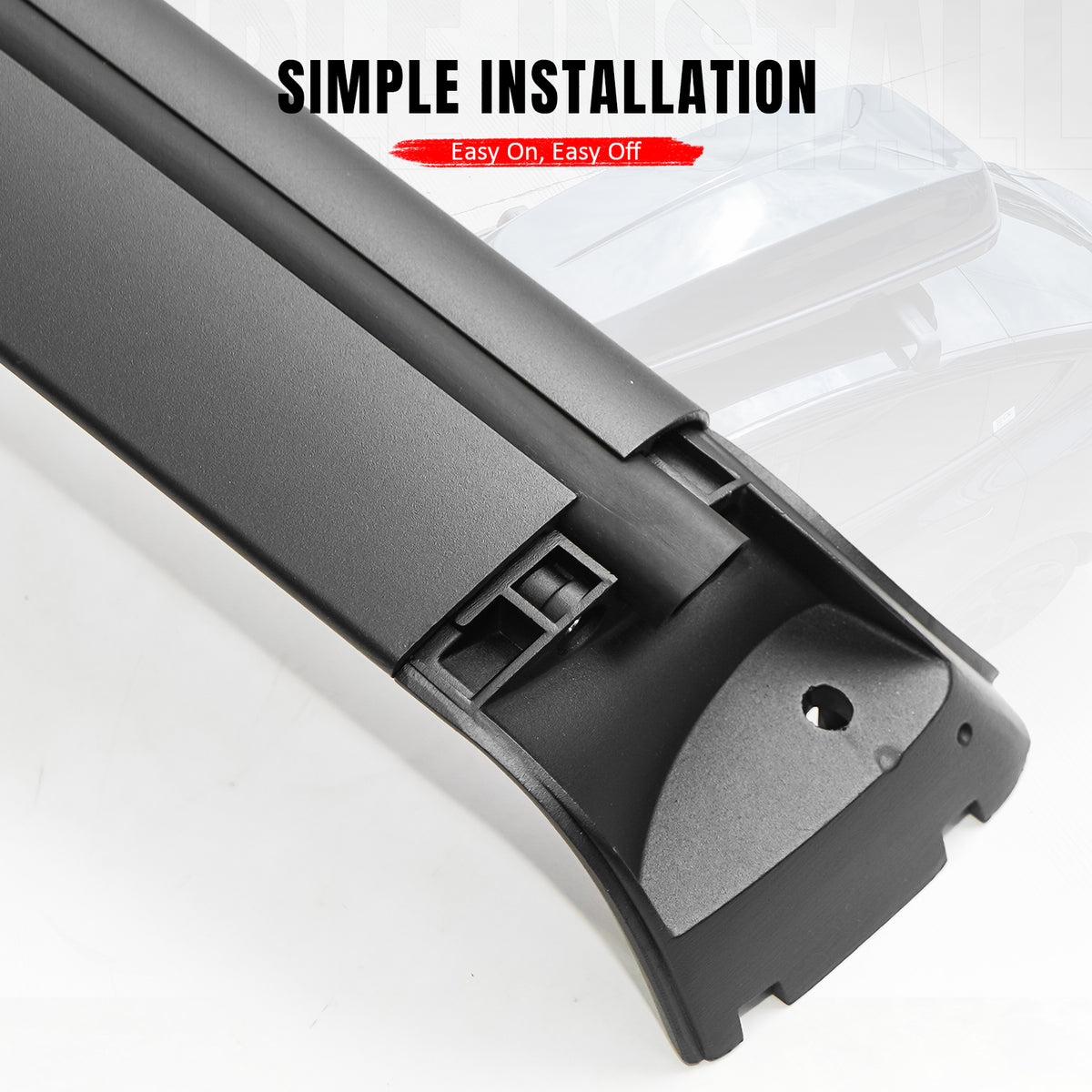 Fits 20-25 Tesla Model Y Aluminum Roof Rack Rail Cargo Luggage Carrier Cross Bar