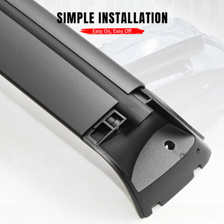 Fits 20-25 Tesla Model Y Aluminum Roof Rack Rail Cargo Luggage Carrier Cross Bar
