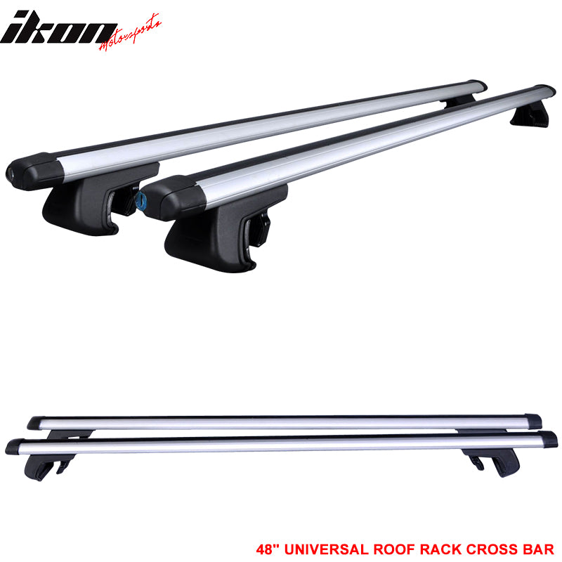 Compatible With 48 Inch Rail Rack Top Roof Rack Cross Bar Adjustable Carrier Aluminum 120CM