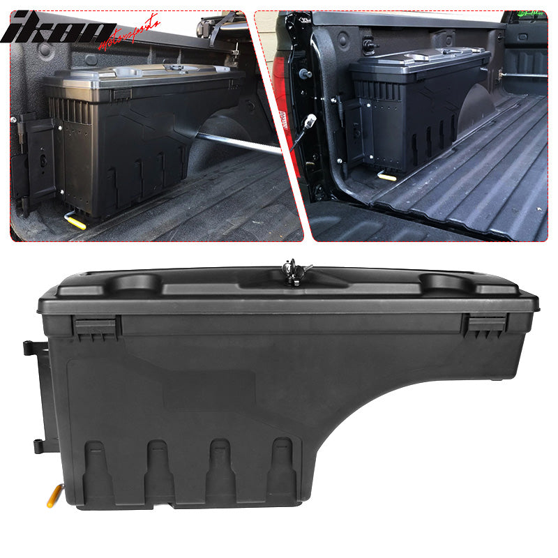 2007-2018 Chevy Silverado Black Truck Bed Storage Box Driver Side ABS