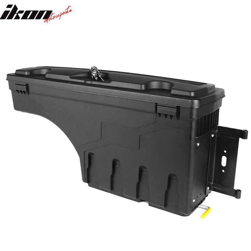 Compatible With 07-18 Silverado Sierra ABS Truck Bed Storage Box Toolbox Driver Passenger