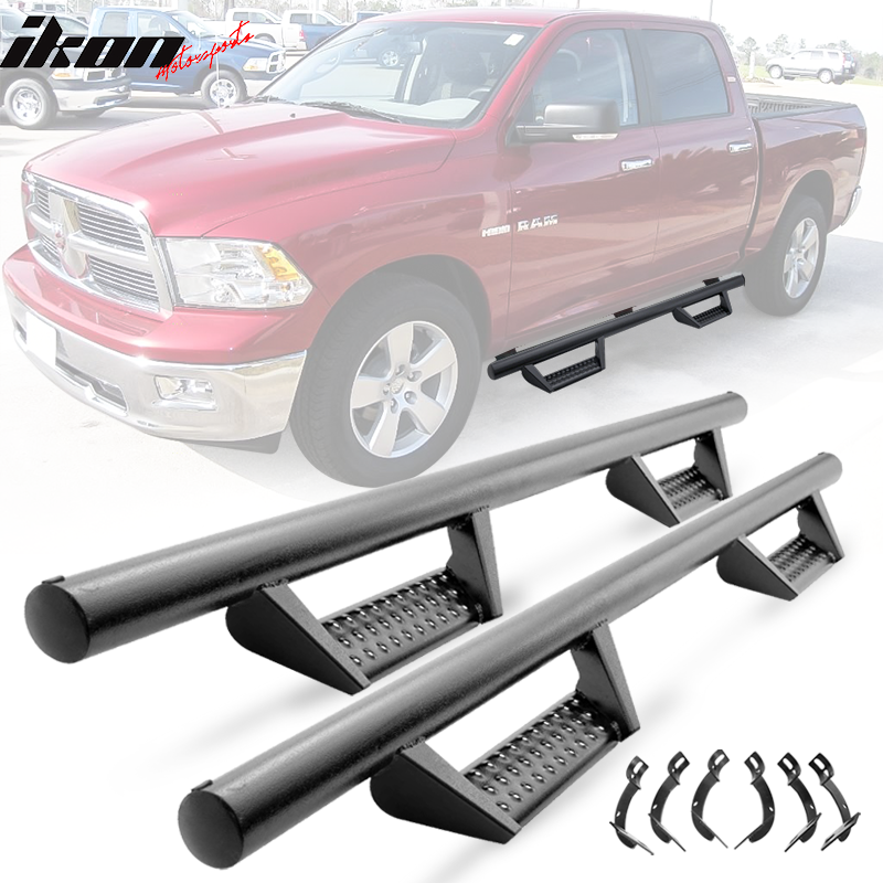 2009-2023 Dodge Ram Crew Cab BCK Style Black Running Boards