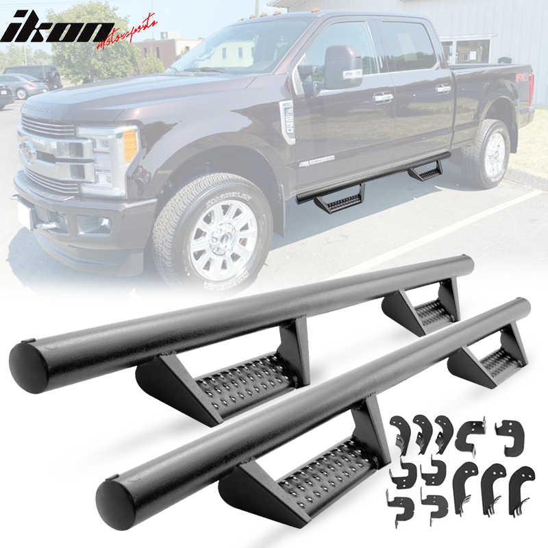 2017-2022 Ford F-250 Superduty SuperCrew Cab BCK Black Running Boards