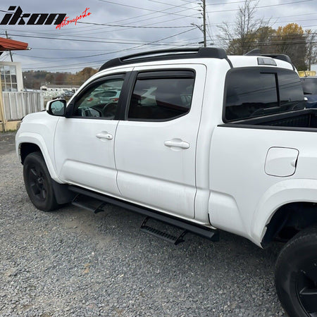 Fits 05-22 Toyota Tacoma Access Cab Running Boards Black
