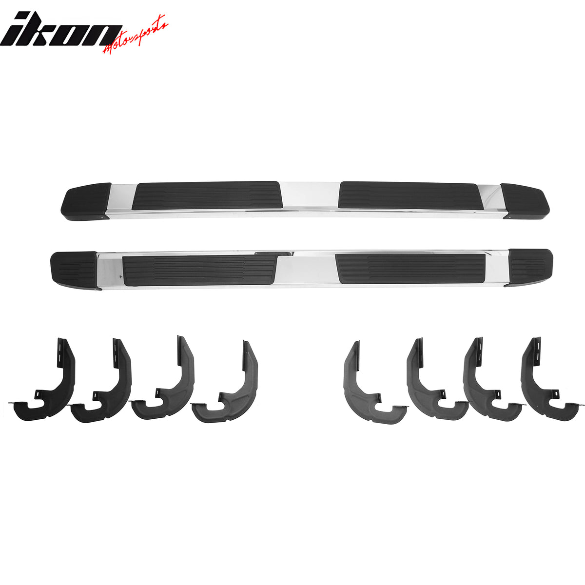 Fits 19-26 Chevy Silverado Sierra 1500 Crew Cab OE S6 Style Side Step Bar Silver