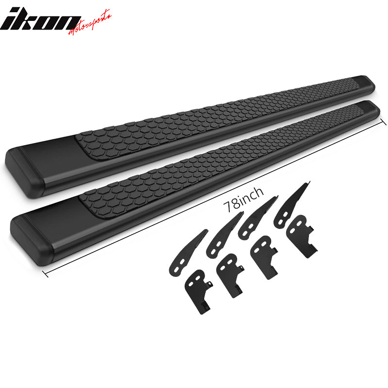 Fits 04-10 Dodge Durango Ram Black Step Bars Running Boards 78in Pair