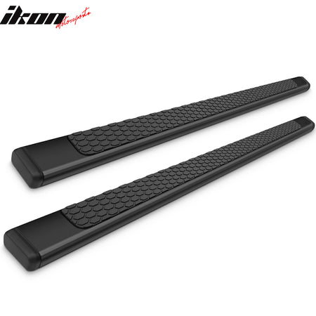 Running Boards Compatible With 2004-2010 Dodge Durango, Ram Factory Style Black Stainless Steel 78inch Side Step Bars Nerf Bars by IKON MOTORSPORTS, 2005 2006 2007 2008 2009