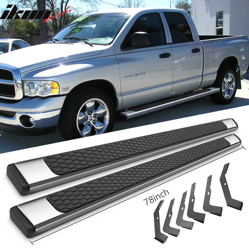 Fits 02-08 Dodge Ram Quad Cab 78in Ram OE Step Bars Running Boards SS