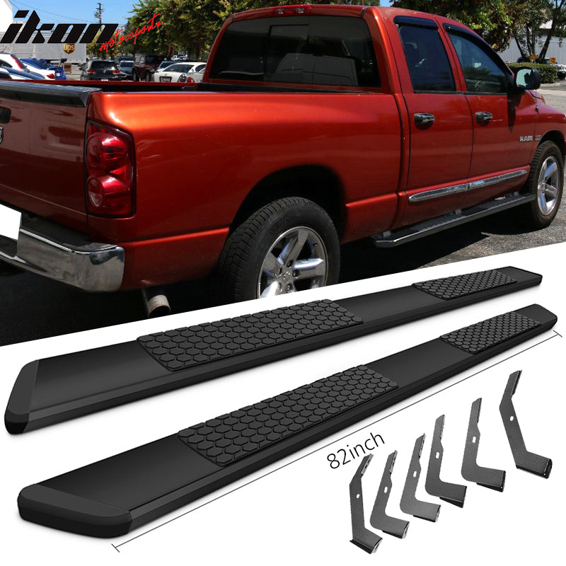 Fits 02-08 Dodge Ram 82in OE Nerf Bars Running Boards Black