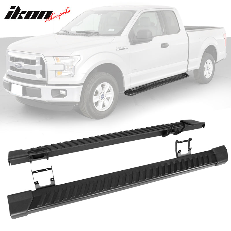 Fits 15-20 Ford F150 Super Cab V Style Running Boards Side Step Bar