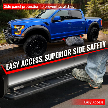 Fits 17-26 Ford F-250 Super Duty SuperCrew Cab 7.5" Raptor Style Running Boards