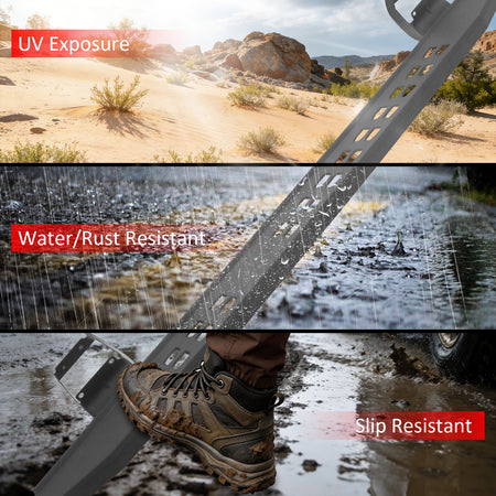 Fits 17-26 Ford F-250 Super Duty SuperCrew Cab 6.3" Raptor Style Running Boards