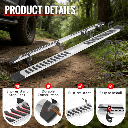 Fits 04-14 Ford F-150 SuperCrew Cab 6" OE Style Running Boards Side Step Bars