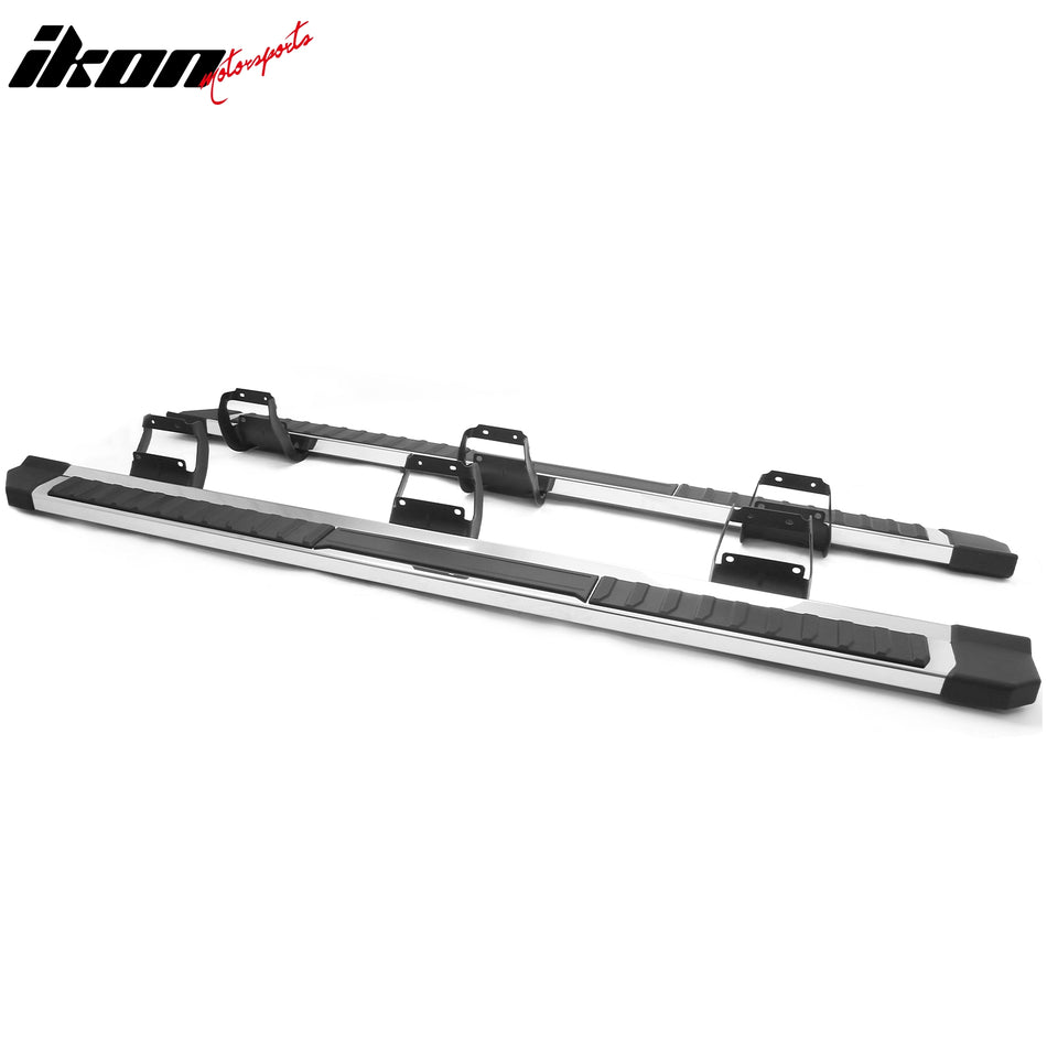 2004-2014 Ford F-150 F150 SuperCrew Cab 6" Rectangular Running Boards Side Step Nerf Bars 2021 F150 OE Style PP Step Pad Stainless Steel Black Silver