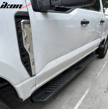 Fits 17-23 Ford F250 Superduty Crew Cab V Style Running Board Side Step Bar Pair